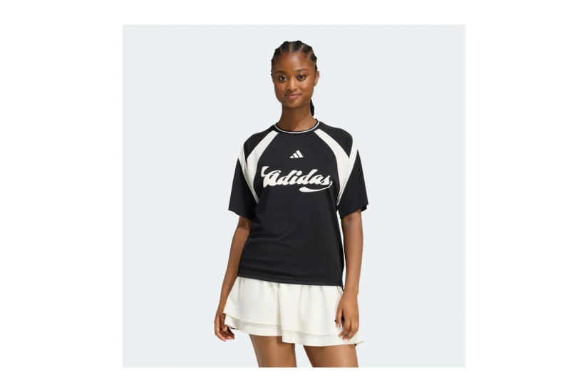 Adidas Performance House Of Tiro Jersey Γυναικείο Κοντομάνικο T-Shirt Μαύρο, Λευκό