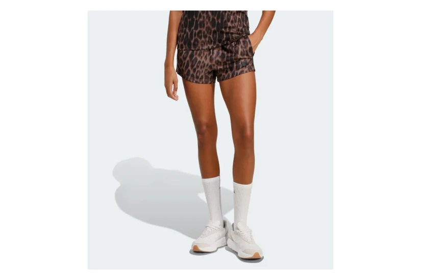 Adidas Performance Seasonal Essentials Leopard Print 3-Stripes Γυναικείο Αθλητικό Σορτς Λεοπάρ