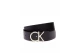 Calvin Klein Leather Logo Γυναικεία Casual Ζώνη Μαύρη, Χρυσή