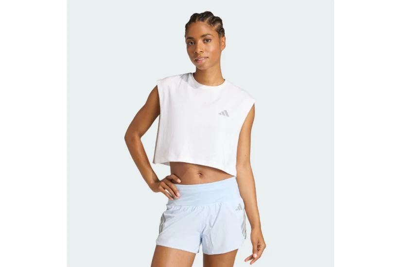 Adidas Performance Adi365 Essentials Crop Γυναικείο Κοντομάνικο T-Shirt Λευκό