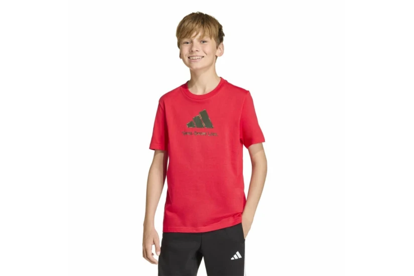 Adidas Performance Camo Train Παιδικό Κοντομάνικο T-Shirt Κόκκινο