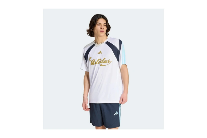 Adidas Performance House Of Tiro Nations Ανδρικό Κοντομάνικο T-Shirt Λευκό, Μπλε Σκούρο, Λαδί