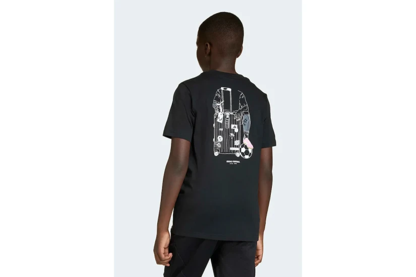 Adidas Performance Messi Fun Graphic Ανδρικό Κοντομάνικο T-Shirt Μαύρο, Λευκό