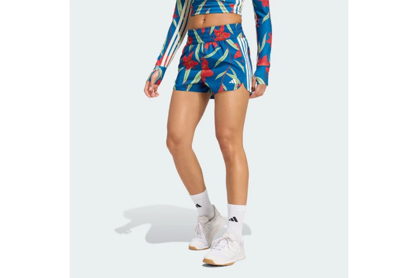 Adidas Performance X Farm Rio Pacer Γυναικείο Αθλητικό Σορτς Μπλε, Κόκκινο, Πράσινο, Λευκό