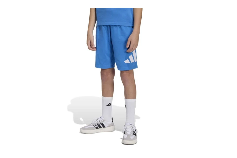 Adidas Performance Big Logo Knit Παιδική Αθλητική Βερμούδα Μπλε, Λευκή