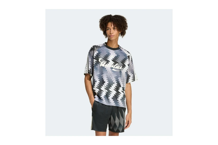 Adidas Performance House Of Tiro X Common Goal Jersey Ανδρικό Κοντομάνικο T-Shirt Γκρι Σκούρο, Μαύρο, Λευκό