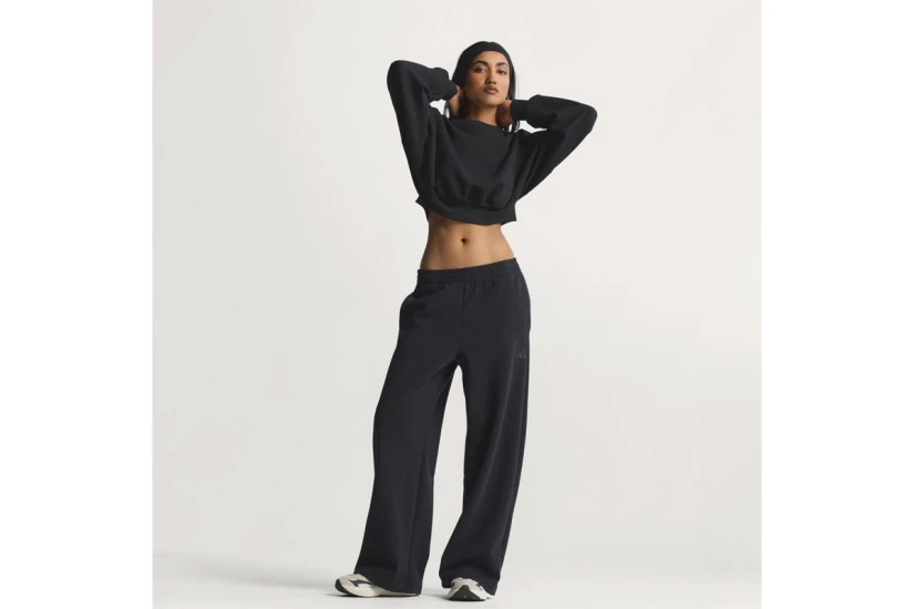 Adidas Performance Soft Lux Straight Leg Γυναικείο Παντελόνι Φόρμας Μαύρο