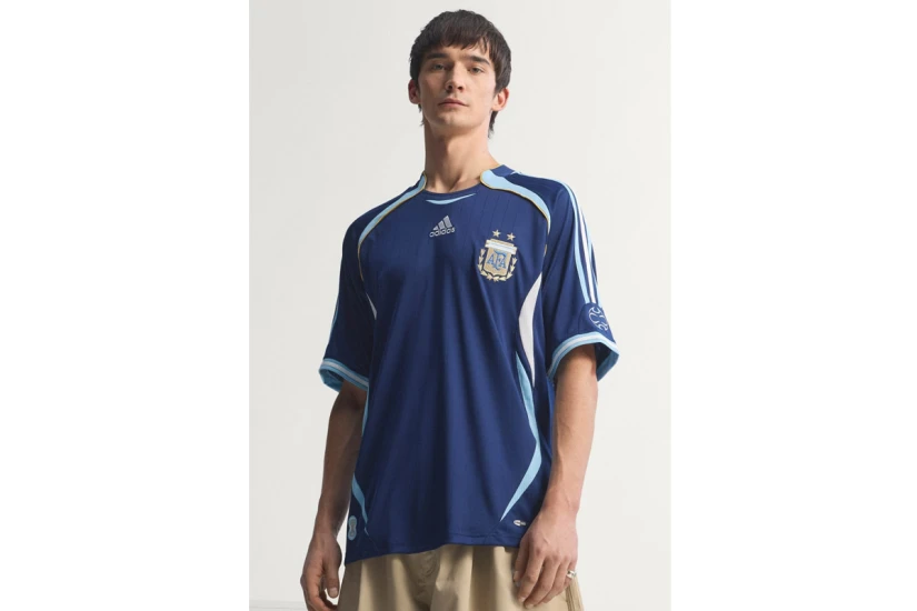 Adidas Performance Argentina Away Jersey 2006 Ανδρική Ποδοσφαιρική Φανέλα Μπλε Σκούρο, Γαλάζια, Χρυσή, Λευκή