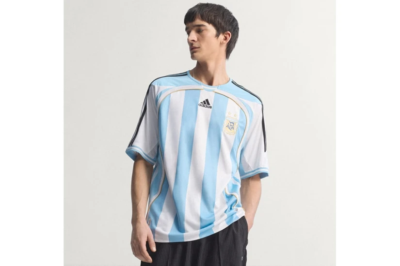 Adidas Performance Argentina Home Jersey 2006 Ανδρική Ποδοσφαιρική Φανέλα Λευκή, Γαλάζια, Μαύρη, Χρυσή
