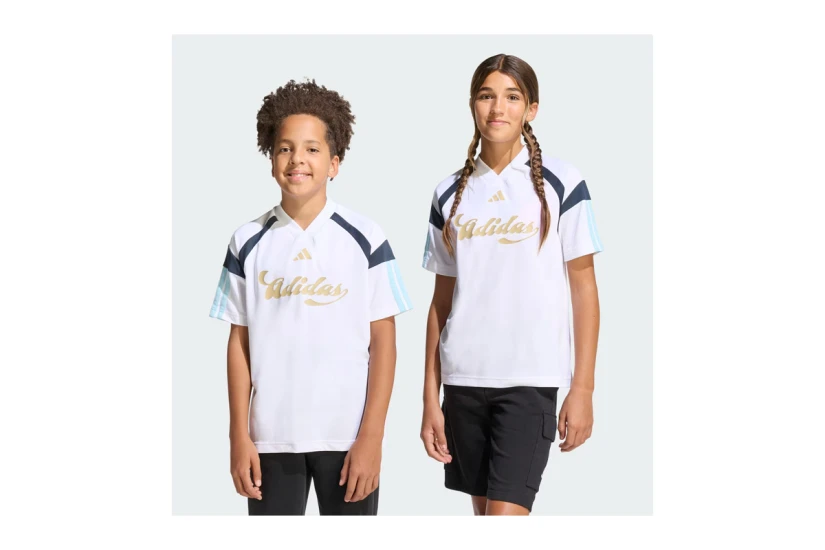 Adidas Performance House Of Tiro Παιδικό Κοντομάνικο T-Shirt Λευκό, Μπεζ, Μπλε Σκούρο, Γαλάζιο