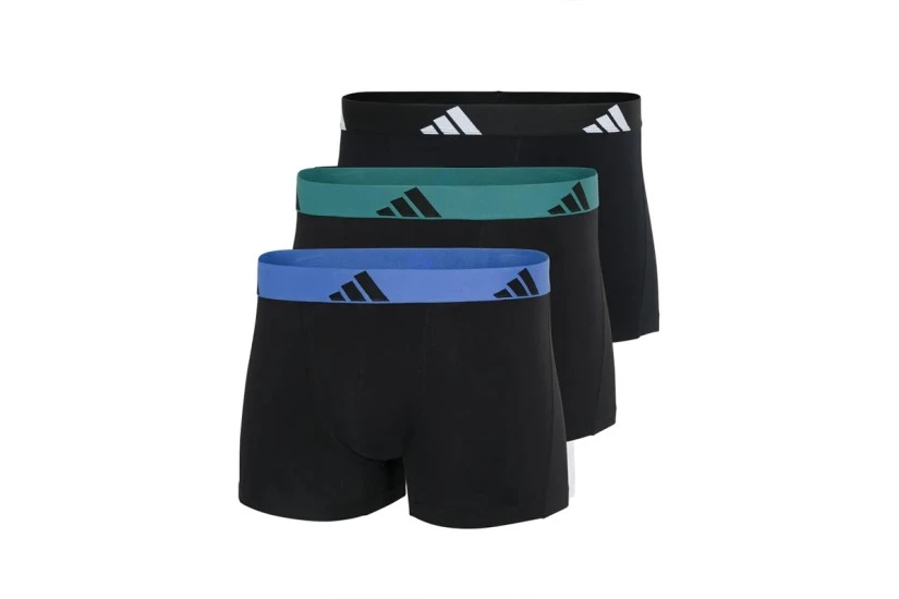 Adidas Performance Active Flex Cotton Ανδρικά Boxer Εσώρουχα Μαύρα 3 Τεμάχια