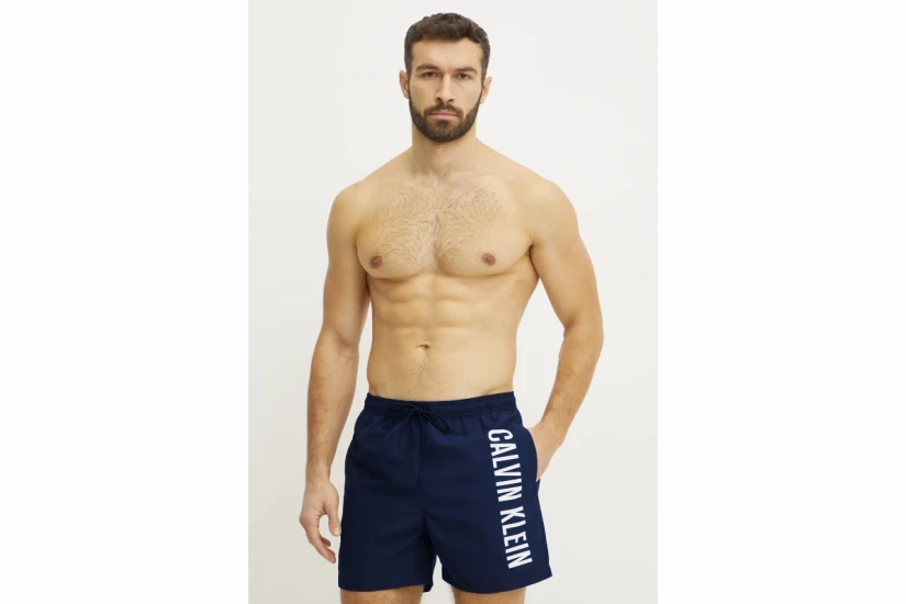 Calvin Klein INTENSE POWER Μεσαίου Μήκους Μαγιό Σορτς Μπλε Σκούρο