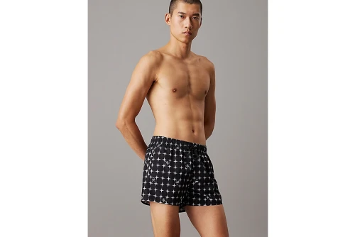 Calvin Klein Monogram Drawstring-Print Μαγιό Σορτς Ανδρικό (KM0KM01172 0GO)
