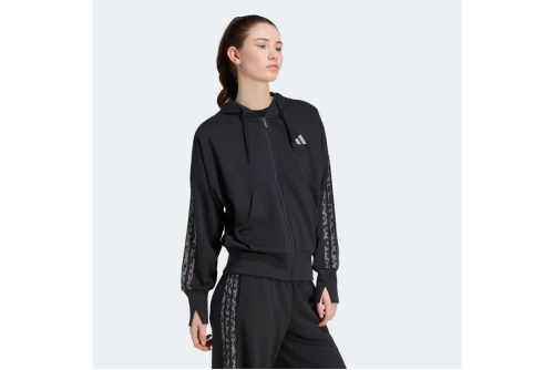Adidas Performance Essentials Animal Print 3-Stripes Ζακέτα Βαμβακερή Γυναικεία (KS8002)