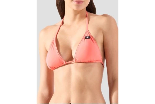 Calvin Klein Monogram Triangle Μαγιό Bikini Top Γυναικείο (KW0KW02343 U07)