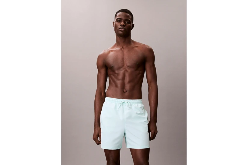 Calvin Klein Monogram Medium Drawstring Ανδρικό Μαγιό Σορτς Άκουα