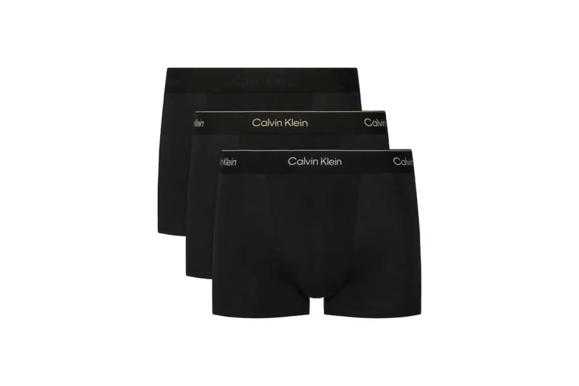 Calvin Klein Icon Cotton Stretch Relaxed Ανδρικά Εσώρουχα Μπόξερ Μαύρα 3 Τεμάχια