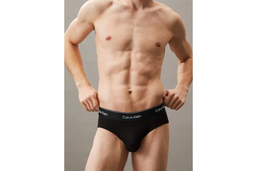 Calvin Klein Icon Cotton Stretch Ανδρικά Εσώρουχα Σλιπ 3-Τεμάχια
