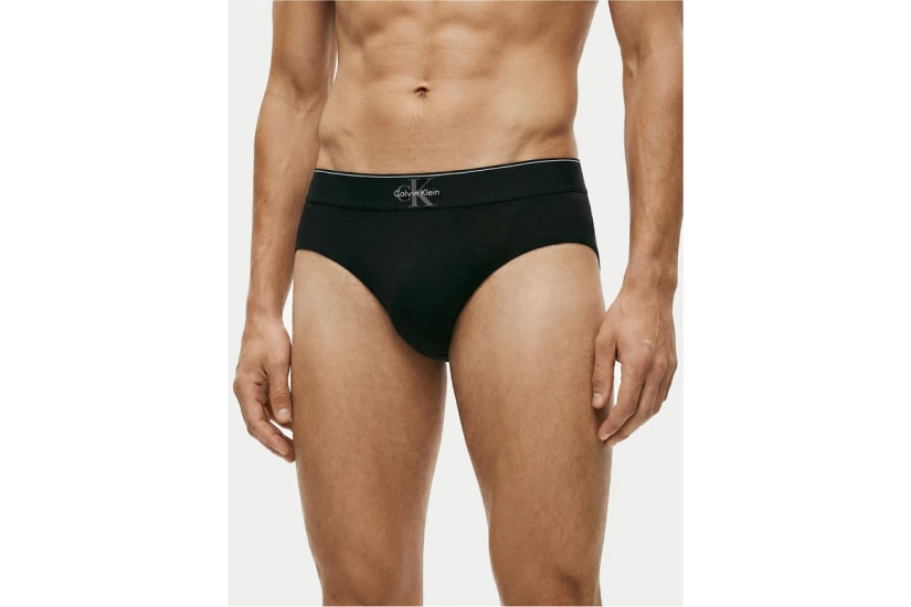 Calvin Klein Graphic Monogram Ανδρικά Εσώρουχα Σλιπ Μαύρα 3-Τεμάχια