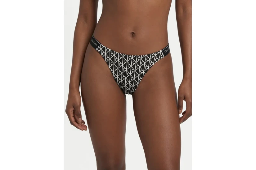 Calvin Klein Icon Γυναικείο Μαγιό Bikini Bottom Μαύρο, Λευκό