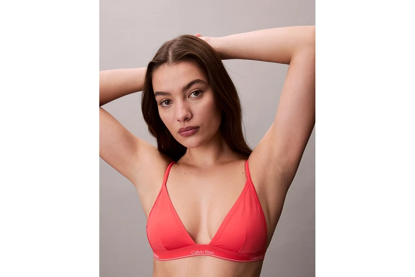 Calvin Klein Icon Γυναικείο Μαγιό Bikini Top Κοραλλί