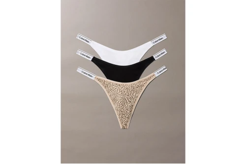Calvin Klein Icon Logo Dipped Εσώρουχο String 3-Τεμάχια (LV00QD5394 3RN)
