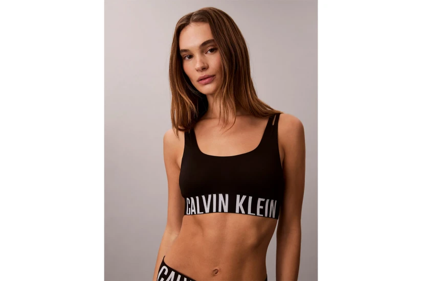Calvin Klein Intense Power Microfibre Γυναικείο Bralette Μαύρο, Λευκό