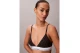 Calvin Klein Lightly Lined Triangle Γυναικείο Bralette Μαύρο, Λευκό