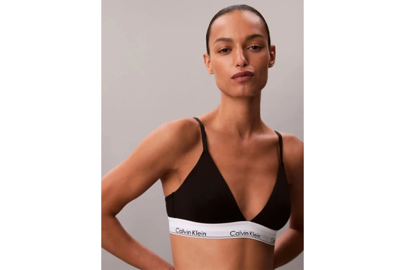 Calvin Klein Icon Cotton Modal Γυναικείο Bralette Μαύρο, Λευκό