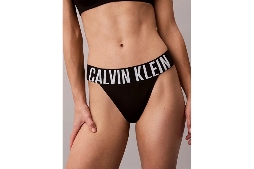 Calvin Klein Intense Power Microfibre Γυναικείο Εσώρουχο String Μαύρο, Λευκό