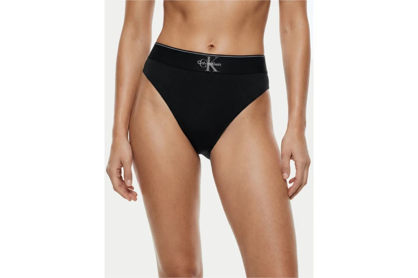 Calvin Klein Graphic Monogram Microfibre Γυναικείο Εσώρουχο Σλιπ Μαύρο