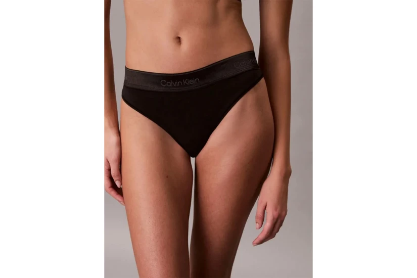 Calvin Klein Icon Cotton Modal Γυναικείο Εσώρουχο String Μαύρο