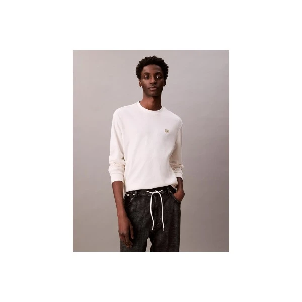 Calvin Klein Waffle Μπλούζα Με Λαιμόκοψη Ανδρική (LV040EM217 YAS)