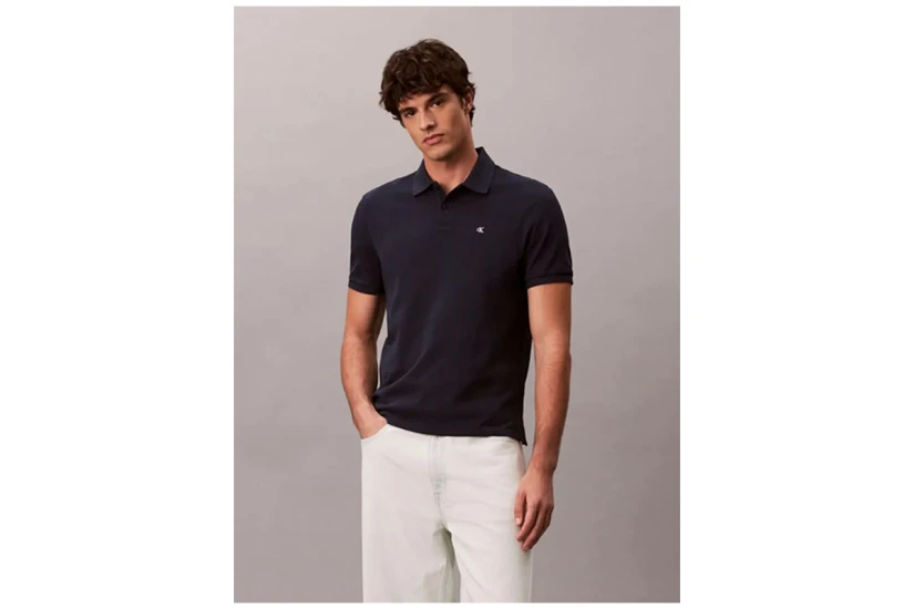 Calvin Klein Ανδρικό Κοντομάνικο Polo Μπλουζάκι Μπλε Σκούρο