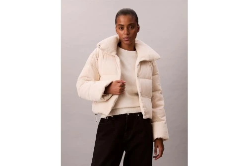 Calvin Klein Corduroy Down Μπουφάν Puffer Γυναικείο (LV044D527G PAS)
