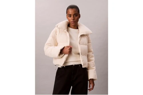 Calvin Klein Corduroy Down Μπουφάν Puffer Γυναικείο (LV044D527G PAS)