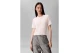 Calvin KleinMonologo Γυναικείο Κοντομάνικο Cropped Πουλόβερ Λευκό