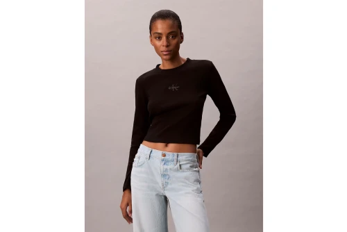 Calvin Klein Monologo Baby Μπλούζα Με Λαιμόκοψη Γυναικεία (LV047A803G UB1)