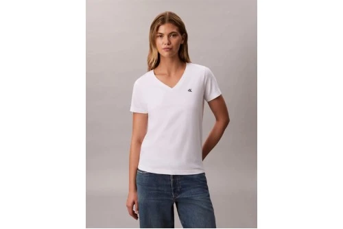 Calvin Klein Relaxed Monogram V-Neck T-Shirt Γυναικείο (LV047B205G YAA)