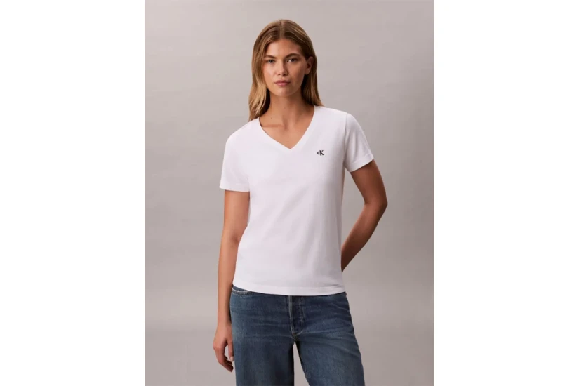 Calvin Klein Monogram Γυναικείο Κοντομάνικο T-Shirt Λευκό