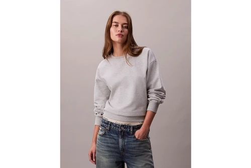 Calvin Klein Monogram Fleece Μπλούζα Με Λαιμόκοψη Γυναικεία (LV047B236G P77)