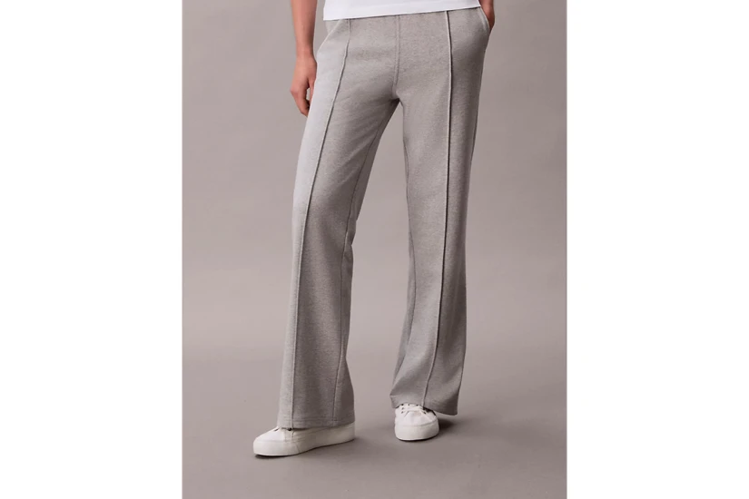 Calvin Klein Cotton Terry Γυναικείο Παντελόνι Φόρμας Γκρι