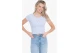 Calvin Klein Cotton Stretch Rib Baby Γυναικείο Κοντομάνικο T-Shirt Σιέλ