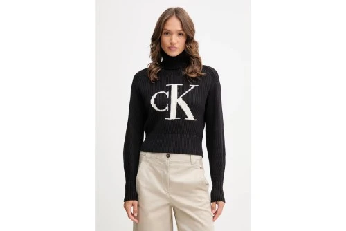Calvin Klein Contrast Logo Turtleneck Πουλόβερ Γυναικείο (LV047D349G UB1)
