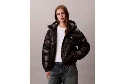 Calvin Klein High Shine Hooded Μπουφάν Puffer Γυναικείο (LV047D505G UB1)