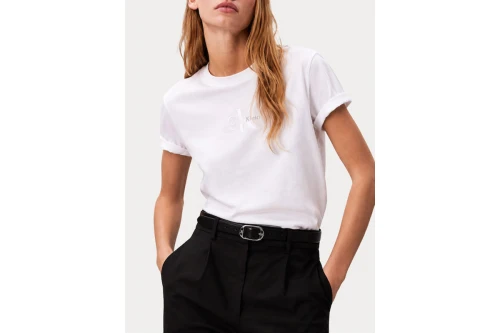 Calvin Klein Glossy Metallic Logo T-Shirt Γυναικείο (LV047D873G YAF)