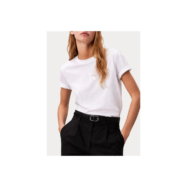 Calvin Klein Glossy Metallic Logo T-Shirt Γυναικείο (LV047D873G YAF)