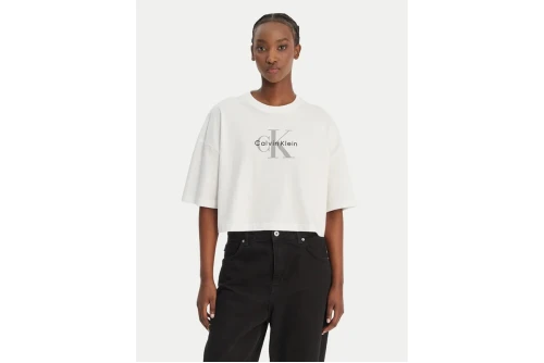 Calvin Klein Boxy Crop Monologo T-Shirt Γυναικείο (LV047F828G YAF)