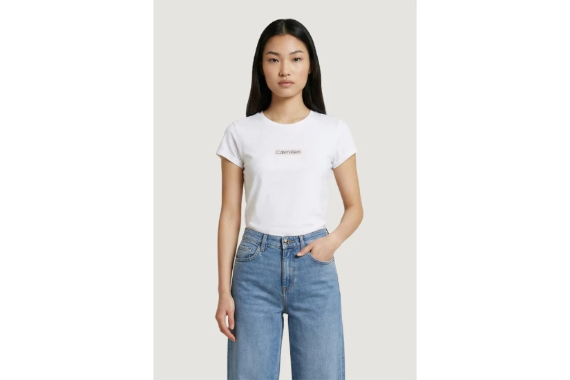 Calvin Klein Γυναικείo Κοντομάνικο T-Shirt Λευκό