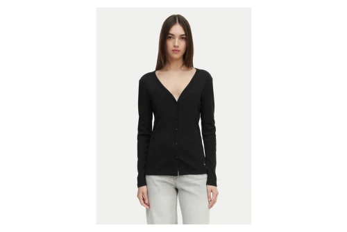 Calvin Klein Woven Label Baby Rib Ζακέτα Βαμβακερή Γυναικεία (LV047G207G UB1)